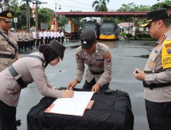 Kapolresta Deli Serdang Pimpin Sertijab Kasat Binmas Dan 4 Kapolsek Jajaran Polresta Deli Serdang