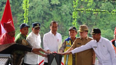 Polresta Deli Serdang Laksanakan Pengamanan Kunjungan Presiden RI dalam Rangka Peresmian Bendungan Lau Simeme